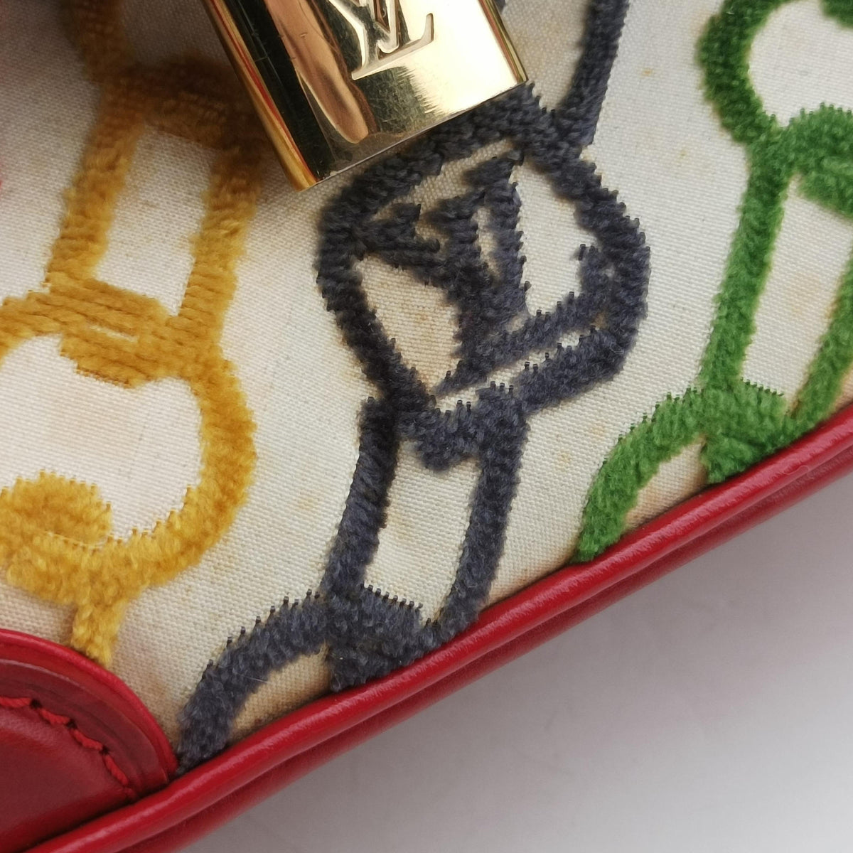 Dolly Charms multicolor Velvet×leather M95208 BA0056ドリー チャーム マルチカラー ベロア×レザー M95208 BA0056