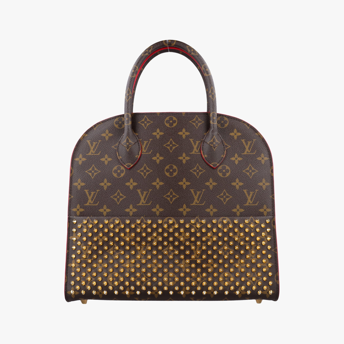 Christian Louboutin Collaboration Iconoclast Brown×red×beige Monogram Canvas×calf leather×ponyhair M41234 FO4194クリスチャンルブタンコラボ  アイコノクラスト モノグラム/ブラウン×レッド×ベージュ モノグラムキャンバス×カーフレザー ×ハラコ M41234 FO4194