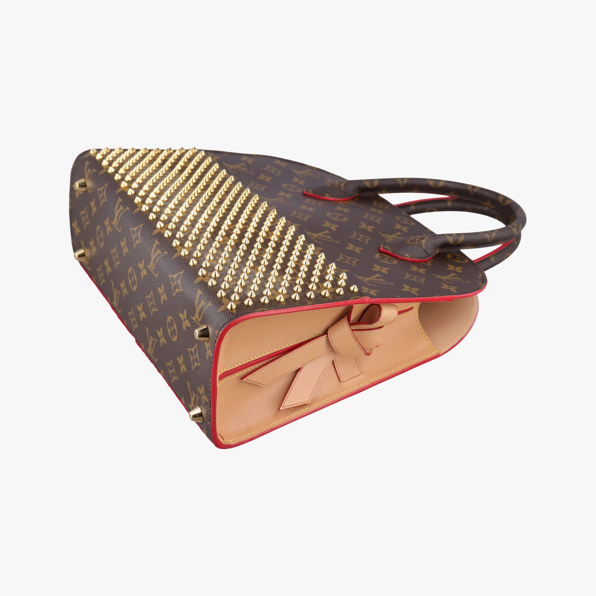 Christian Louboutin Collaboration Iconoclast Brown×red×beige Monogram Canvas×calf leather×ponyhair M41234 FO4194クリスチャンルブタンコラボ  アイコノクラスト モノグラム/ブラウン×レッド×ベージュ モノグラムキャンバス×カーフレザー ×ハラコ M41234 FO4194
