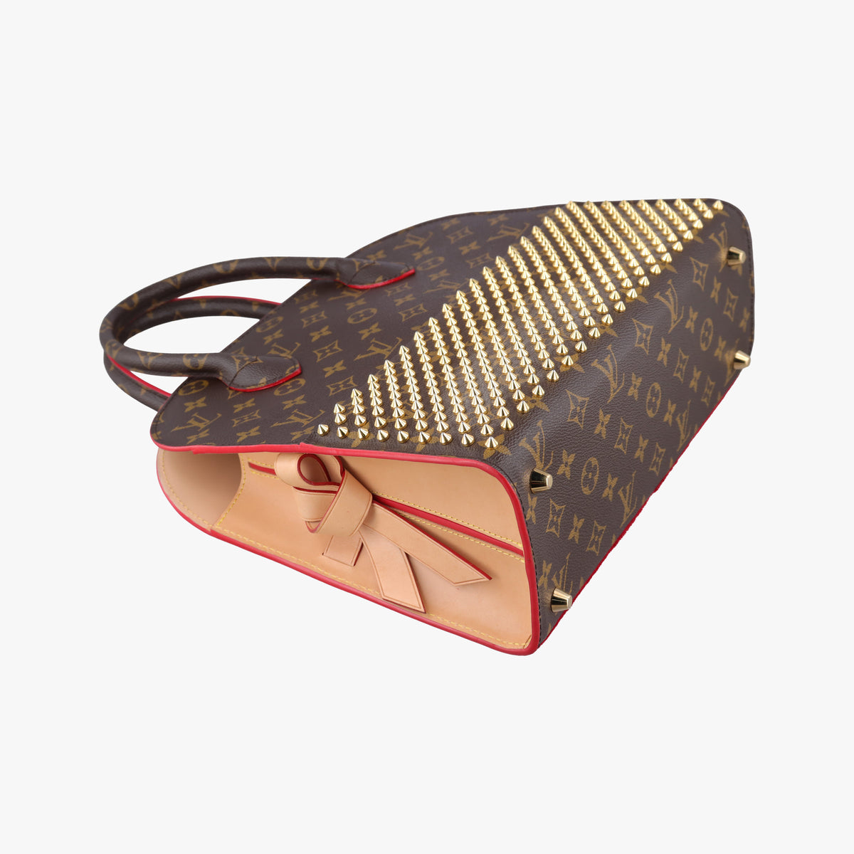 Christian Louboutin Collaboration Iconoclast Brown×red×beige Monogram Canvas×calf leather×ponyhair M41234 FO4194クリスチャンルブタンコラボ  アイコノクラスト モノグラム/ブラウン×レッド×ベージュ モノグラムキャンバス×カーフレザー ×ハラコ M41234 FO4194