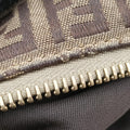 Pre-owned Fendi Zucchino Brown Canvas×leather 8BR583 handbag | stylenewstar