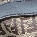 Pre-owned Fendi Zucchino Brown Canvas×leather 8BR583 handbag | stylenewstar