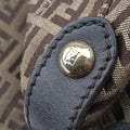 Pre-owned Fendi Zucchino Brown Canvas×leather 8BR583 handbag | stylenewstar