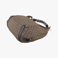 Pre-owned Fendi Zucchino Brown Canvas×leather 8BR583 handbag | stylenewstar