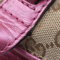Heart Bit charm Beige × Pink Canvas×Leather 269955 E011275508ハートビット チャーム ベージュ x ピンク キャンバス×レザー 269955 E011275508