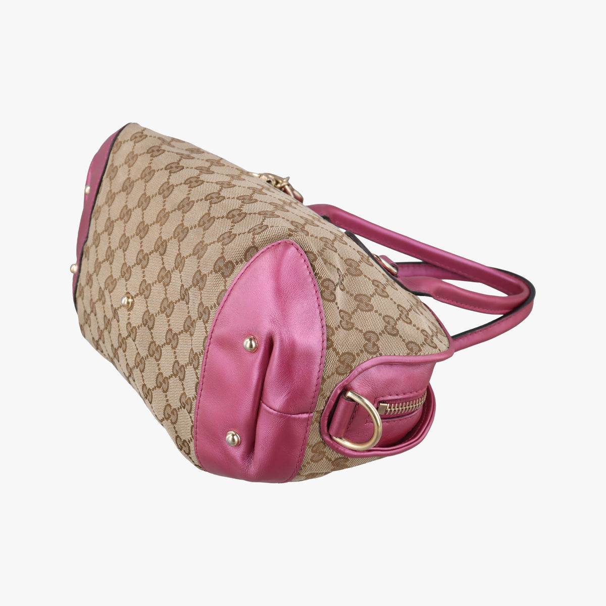 Heart Bit charm Beige × Pink Canvas×Leather 269955 E011275508ハートビット チャーム ベージュ x ピンク キャンバス×レザー 269955 E011275508