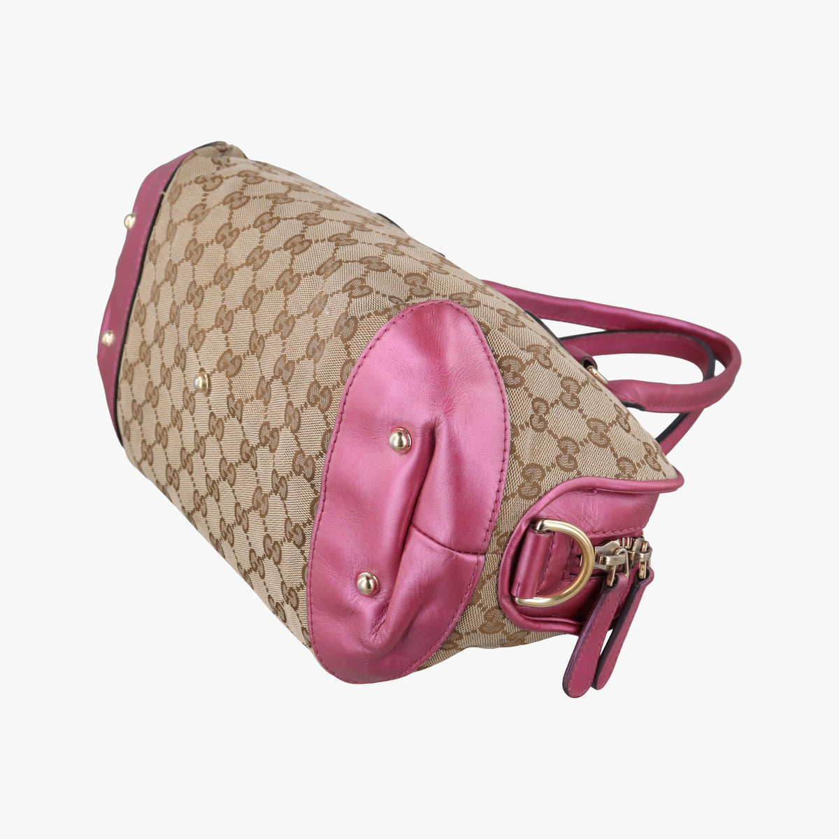 Heart Bit charm Beige × Pink Canvas×Leather 269955 E011275508ハートビット チャーム ベージュ x ピンク キャンバス×レザー 269955 E011275508