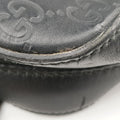 Pre-owned Gucci Guccissima Black Leather 473878 shoulderbag | stylenewstar