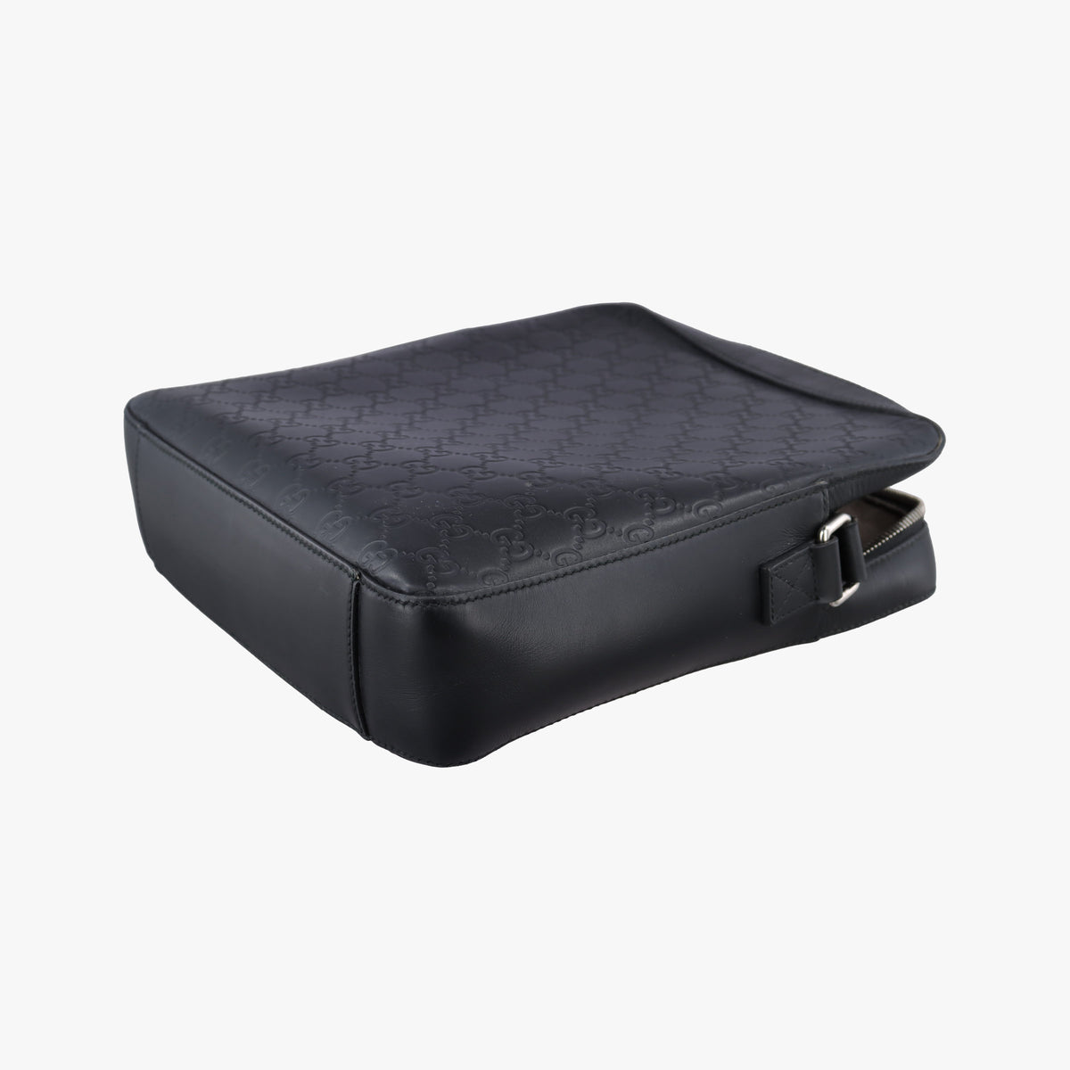 Pre-owned Gucci Guccissima Black Leather 473878 shoulderbag | stylenewstar