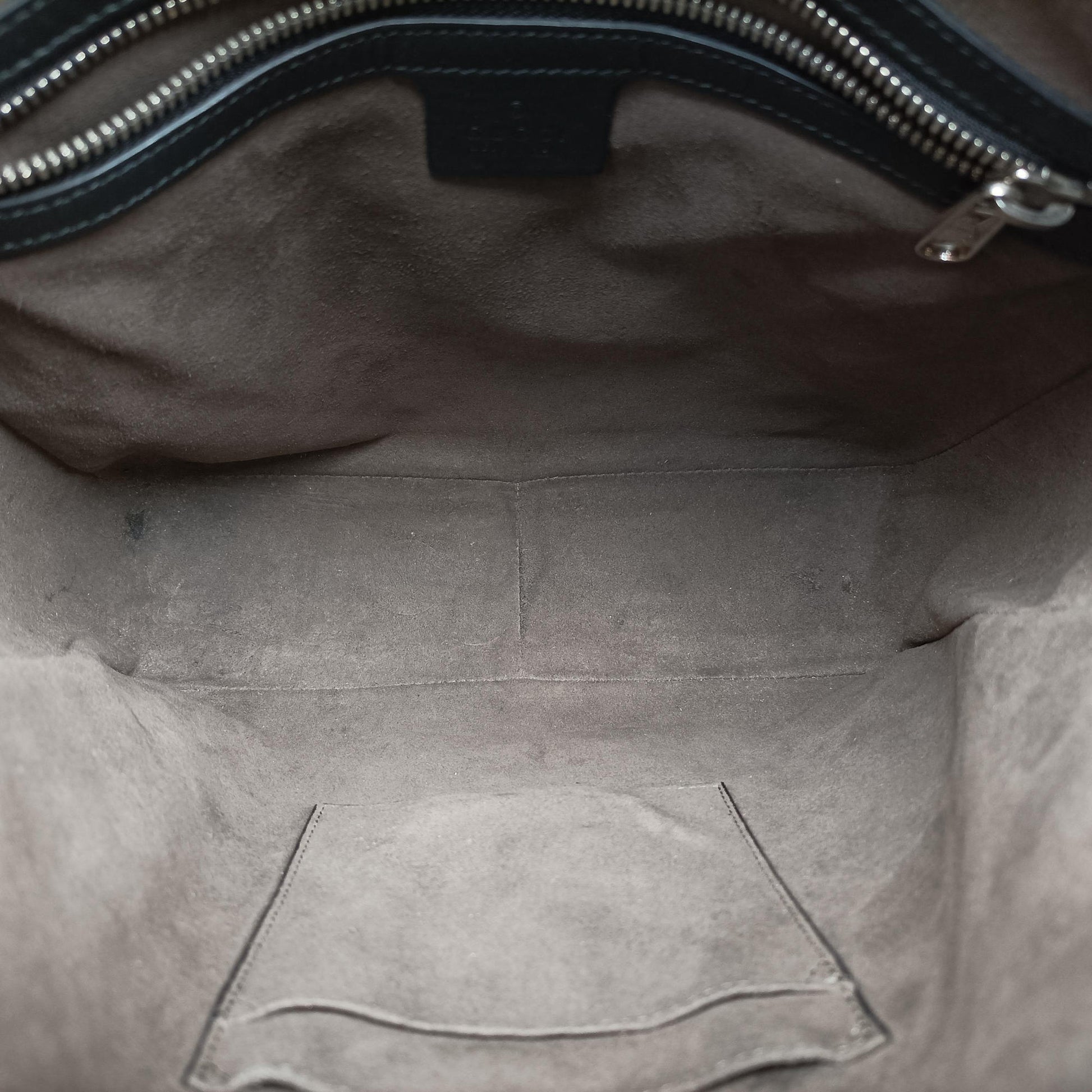 Pre-owned Gucci Guccissima Black Leather 473878 shoulderbag | stylenewstar