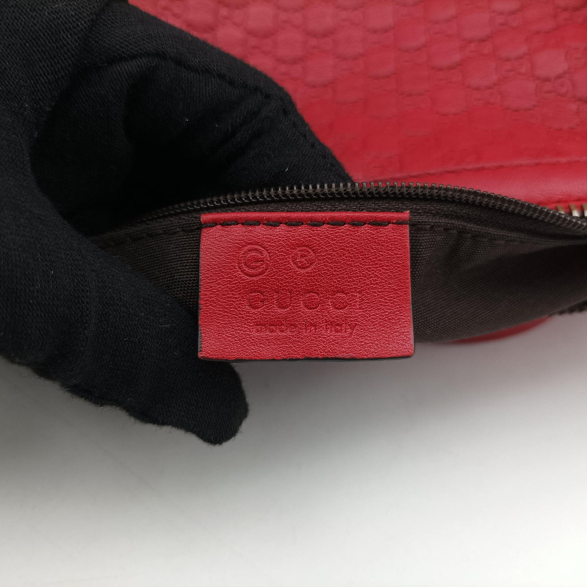 GG charm dome Red Leather 341503 E020202023GGチャーム ドーム レッド レザー 341503 E020202023