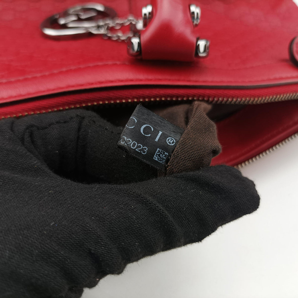 GG charm dome Red Leather 341503 E020202023GGチャーム ドーム レッド レザー 341503 E020202023