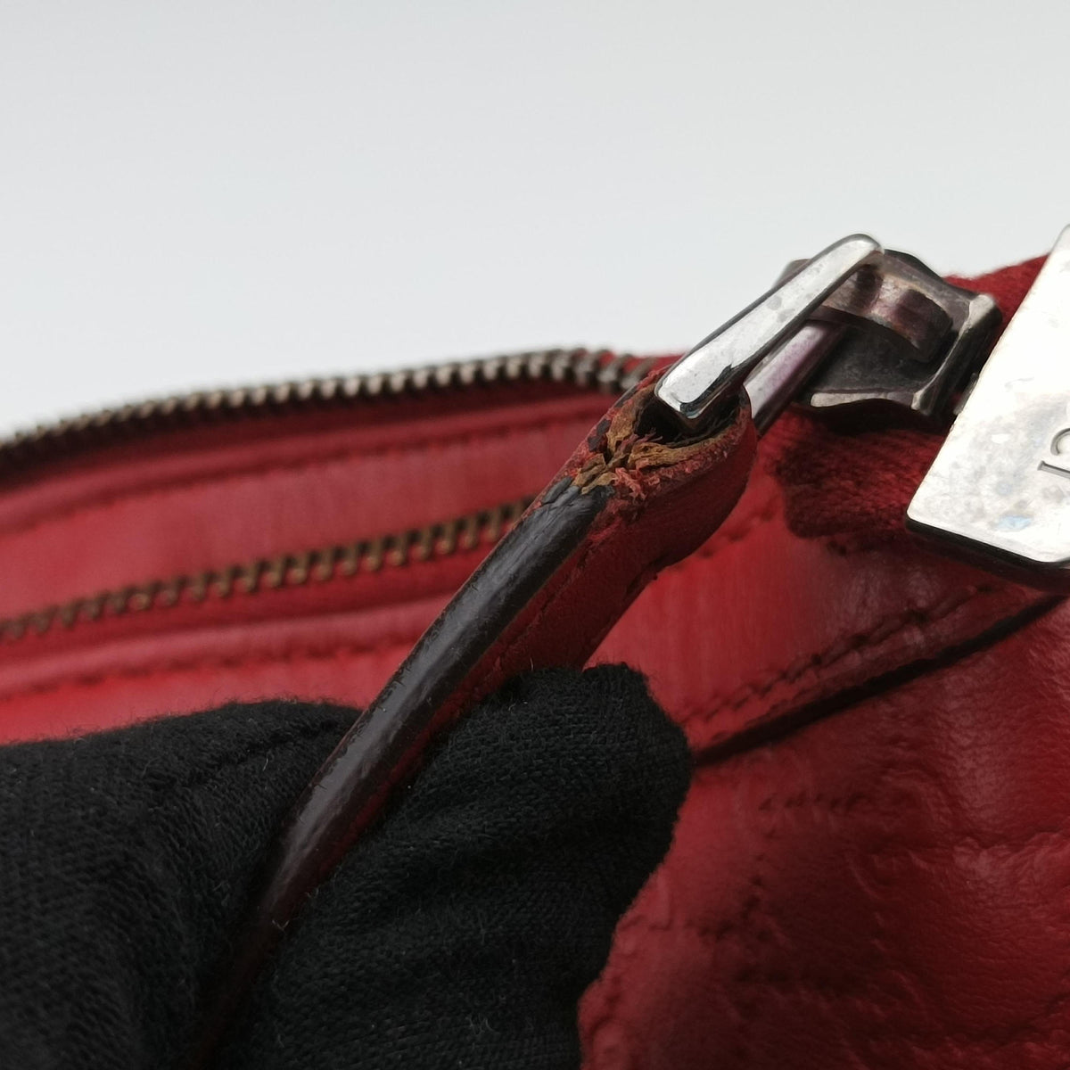 GG charm dome Red Leather 341503 E020202023GGチャーム ドーム レッド レザー 341503 E020202023