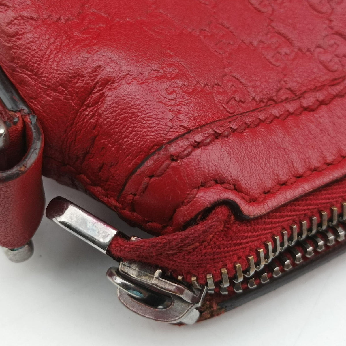 GG charm dome Red Leather 341503 E020202023GGチャーム ドーム レッド レザー 341503 E020202023