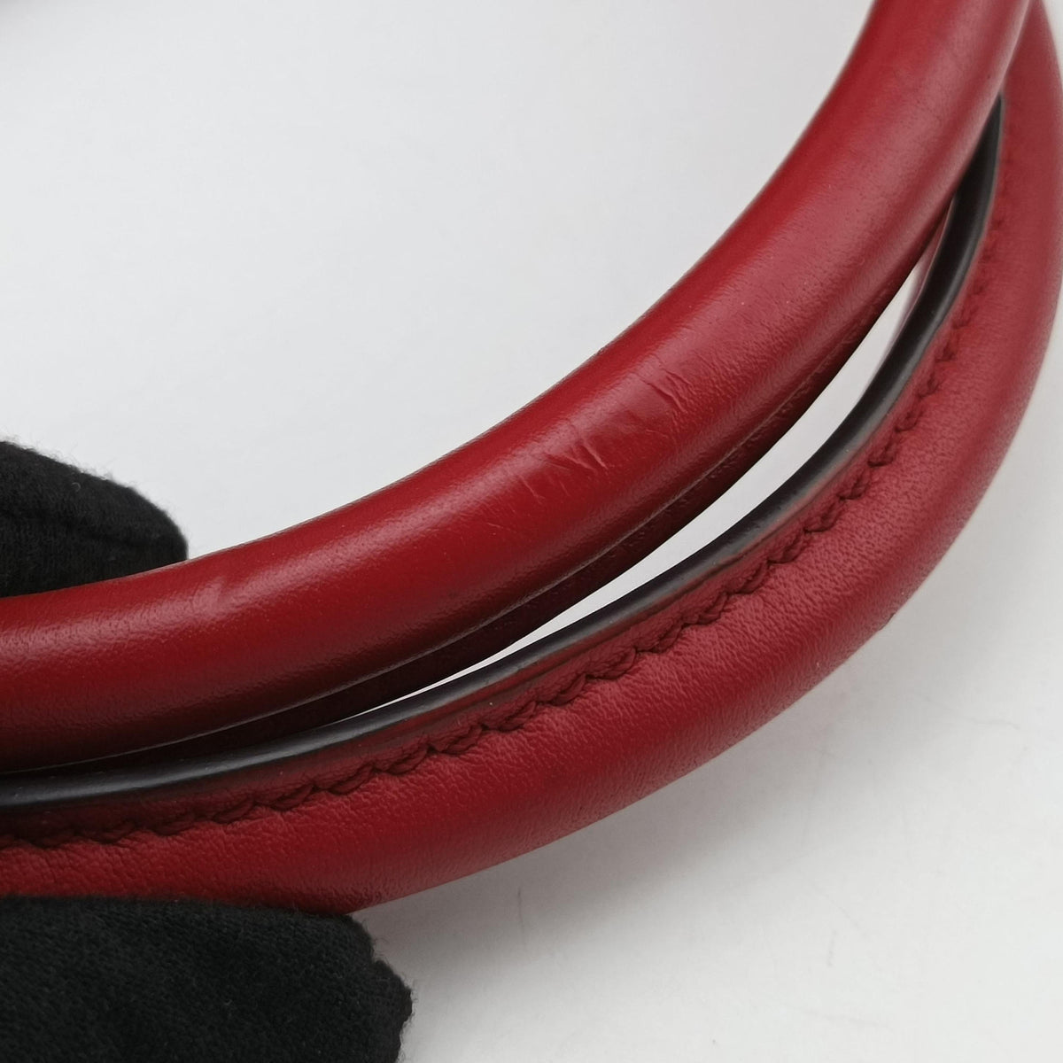 GG charm dome Red Leather 341503 E020202023GGチャーム ドーム レッド レザー 341503 E020202023