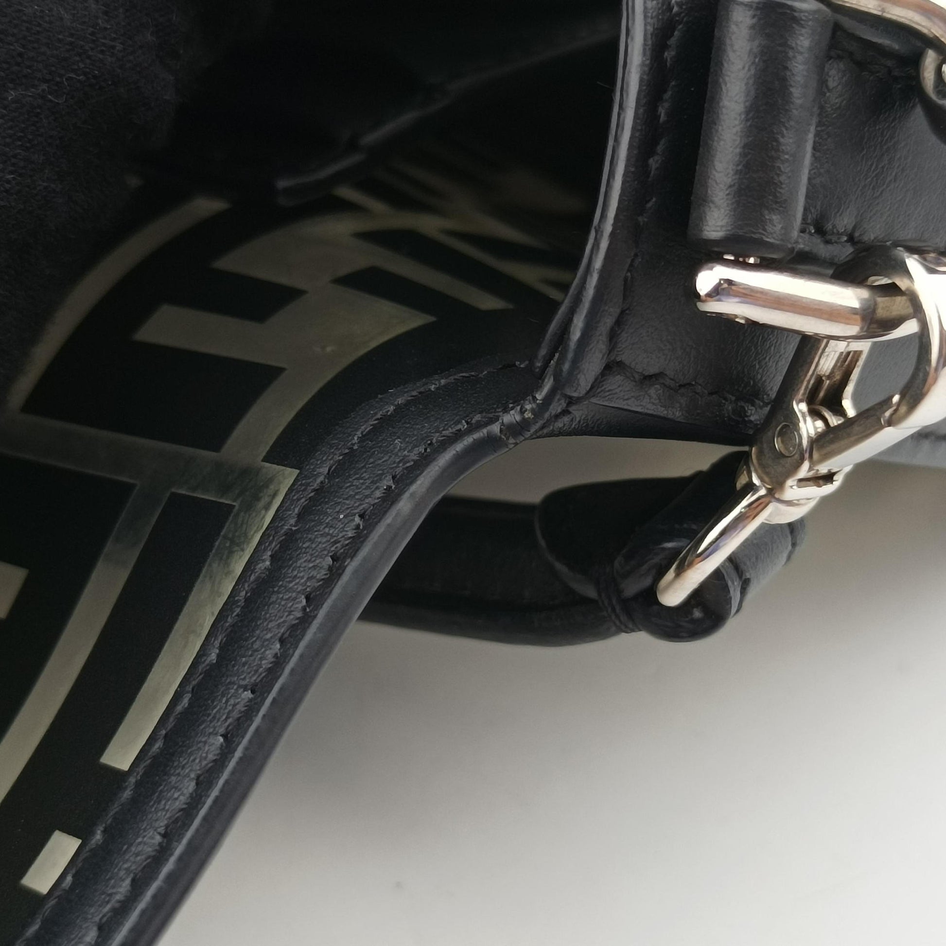 BAGUETTE Black PVC coated canvas×Leather 8BS017 8BS017-A3ID-198-10429バケット ブラック PVCコーティングキャンバス×レザー 8BS017 8BS017-A3ID-198-10429