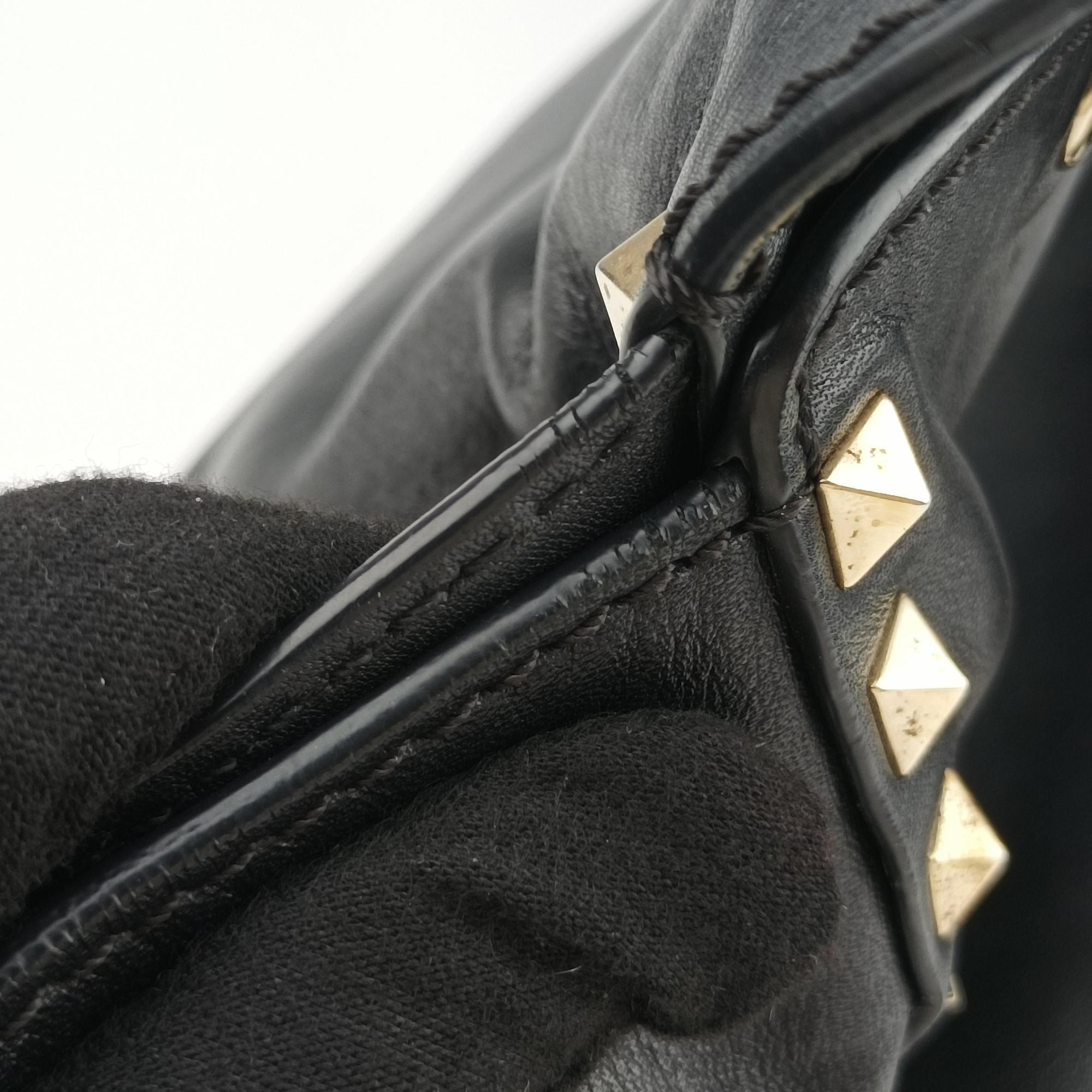 Rockstud Black Leather Lot number unknownロックスタッズ ブラック レザー 製番不明