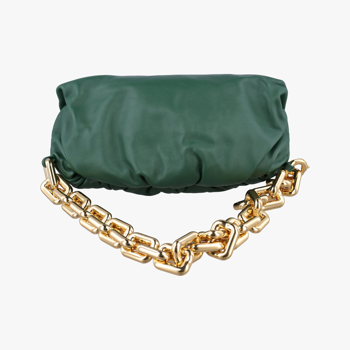 THE Chain Pouch Green lambskin B09554674Wザ チェーン ポーチ グリーン ラムスキン B09554674W