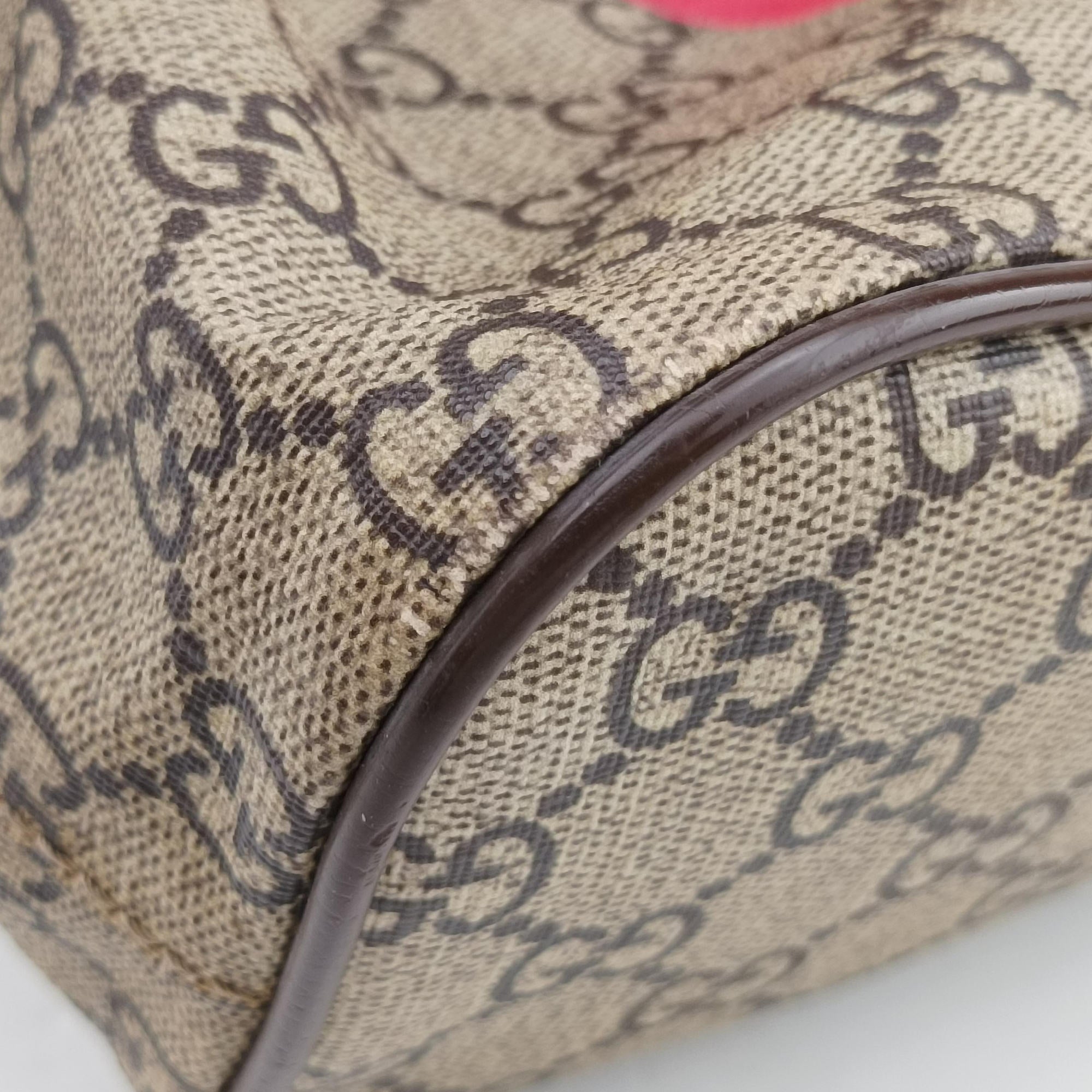 GG Supreme Bosco PATCHED beige×Multicolour PVC coated canvas×Leather 473887 F023210374GGスプリーム ボスコパッチ ベージュ×マルチカラー PVCコーティングキャンバス×レザー 473887 F023210374