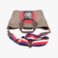 GG Supreme Bosco PATCHED beige×Multicolour PVC coated canvas×Leather 473887 F023210374GGスプリーム ボスコパッチ ベージュ×マルチカラー PVCコーティングキャンバス×レザー 473887 F023210374