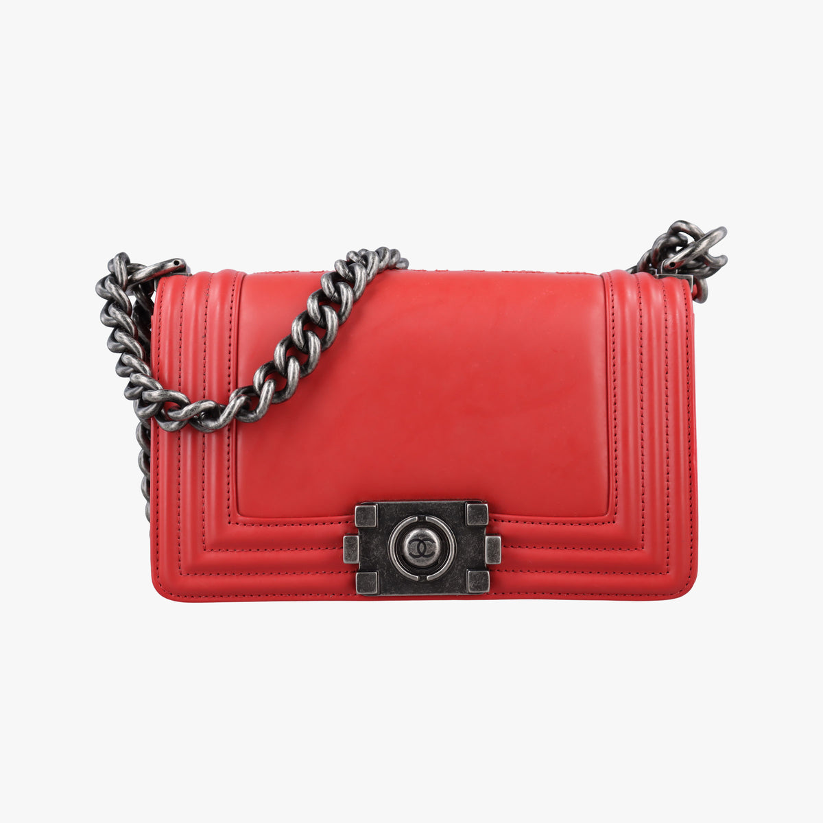 BOY CHANEL Red Leather A67085 21500449ボーイシャネル レッド レザー A67085 21500449