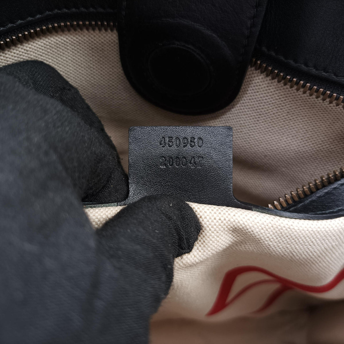 GG Supreme Bee beige×black PVC coated canvas×leather 450950 H021008295GGスプリーム キングスネーク ベージュ×ブラック PVCコーティングキャンバス×レザー 450950 H021008295