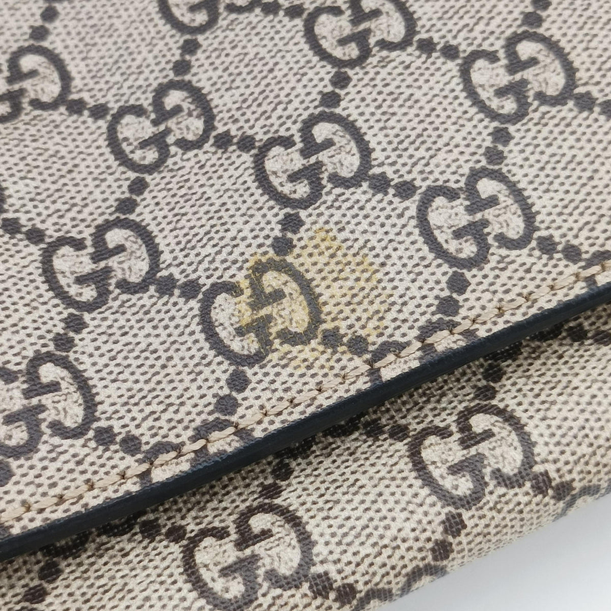GG Supreme Bee beige×black PVC coated canvas×leather 450950 H021008295GGスプリーム キングスネーク ベージュ×ブラック PVCコーティングキャンバス×レザー 450950 H021008295