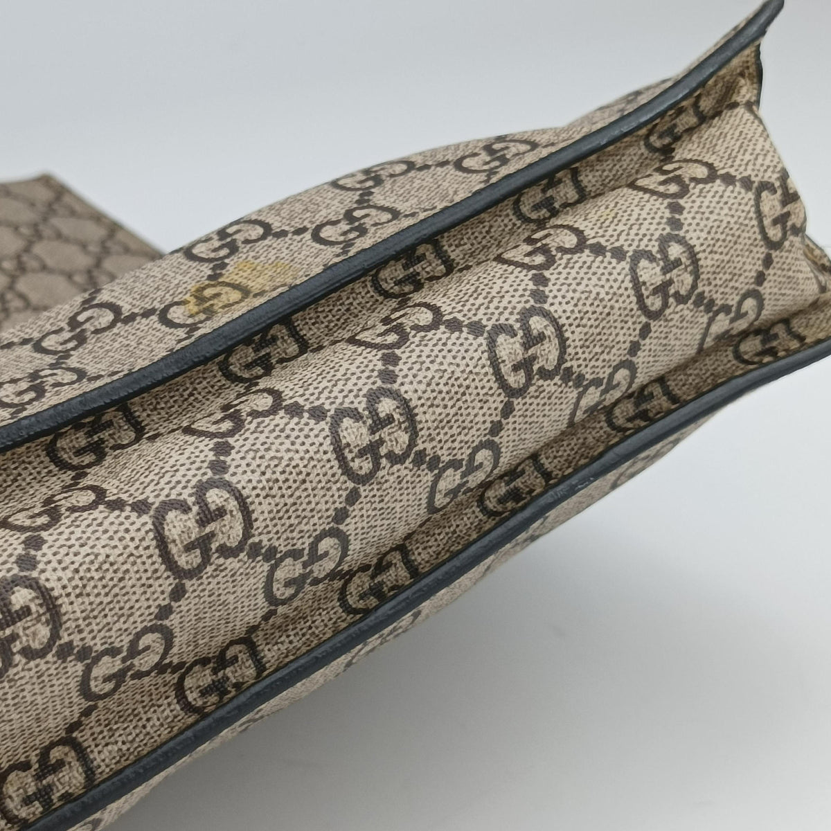 GG Supreme Bee beige×black PVC coated canvas×leather 450950 H021008295GGスプリーム キングスネーク ベージュ×ブラック PVCコーティングキャンバス×レザー 450950 H021008295