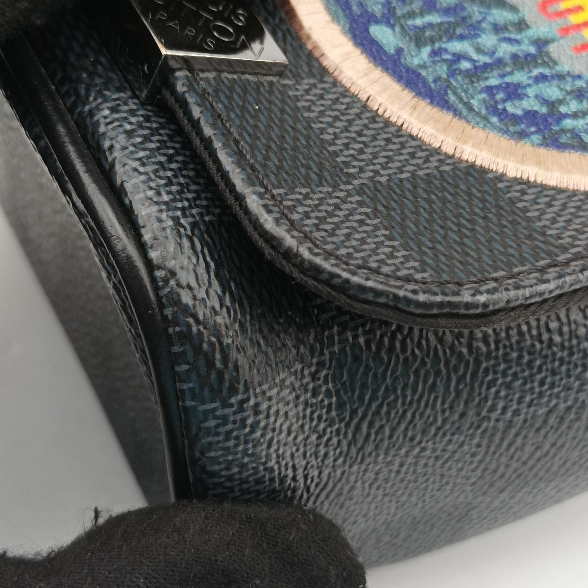 District PM NM LV Alps BLACK×Multicolor DAMIER GRAPHITE CANVAS N40040 CA2158ディストリクトPM NM LVアルプス ブラック×マルチ ダミエ グラファイトキャンバス N40040 CA2158