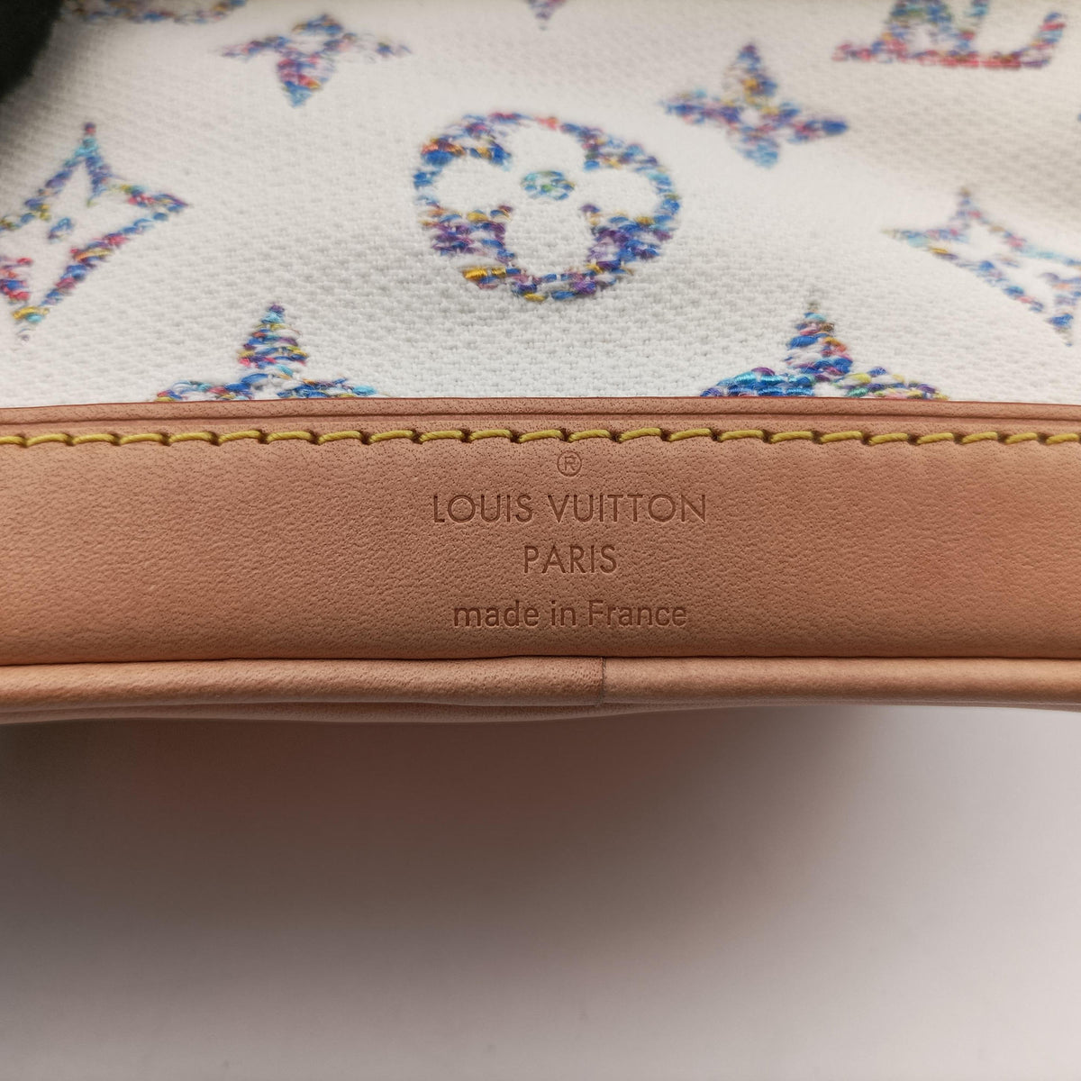 Nano Noe White Multicolor Monogram Jacquard M83453 IC Chipナノ ノエ ホワイト マルチカラー モノグラム ジャガード M83453 ICチップ