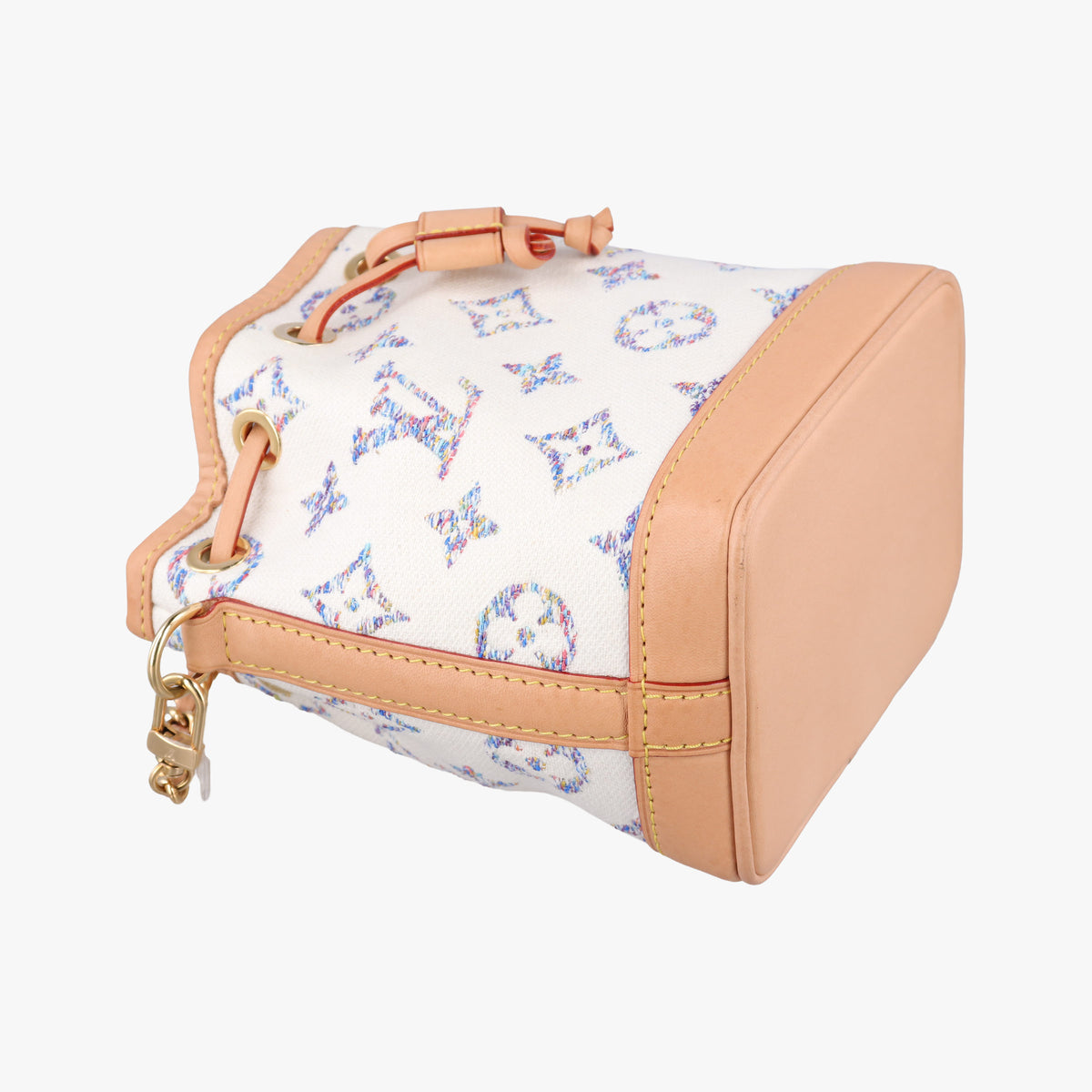 Nano Noe White Multicolor Monogram Jacquard M83453 IC Chipナノ ノエ ホワイト マルチカラー モノグラム ジャガード M83453 ICチップ