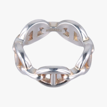 Pre-owned Hermes Chaine d'ancre Enchainee Silver Ag925  ring | stylenewstar