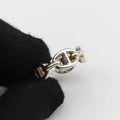 Pre-owned Hermes Chaine d'ancre Enchainee Silver Ag925  ring | stylenewstar