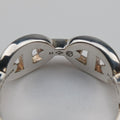 Pre-owned Hermes Chaine d'ancre Enchainee Silver Ag925  ring | stylenewstar