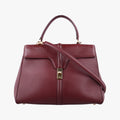 Pre-owned Celine 16 Bag Burgundy Calfskin  shoulderbag | stylenewstar