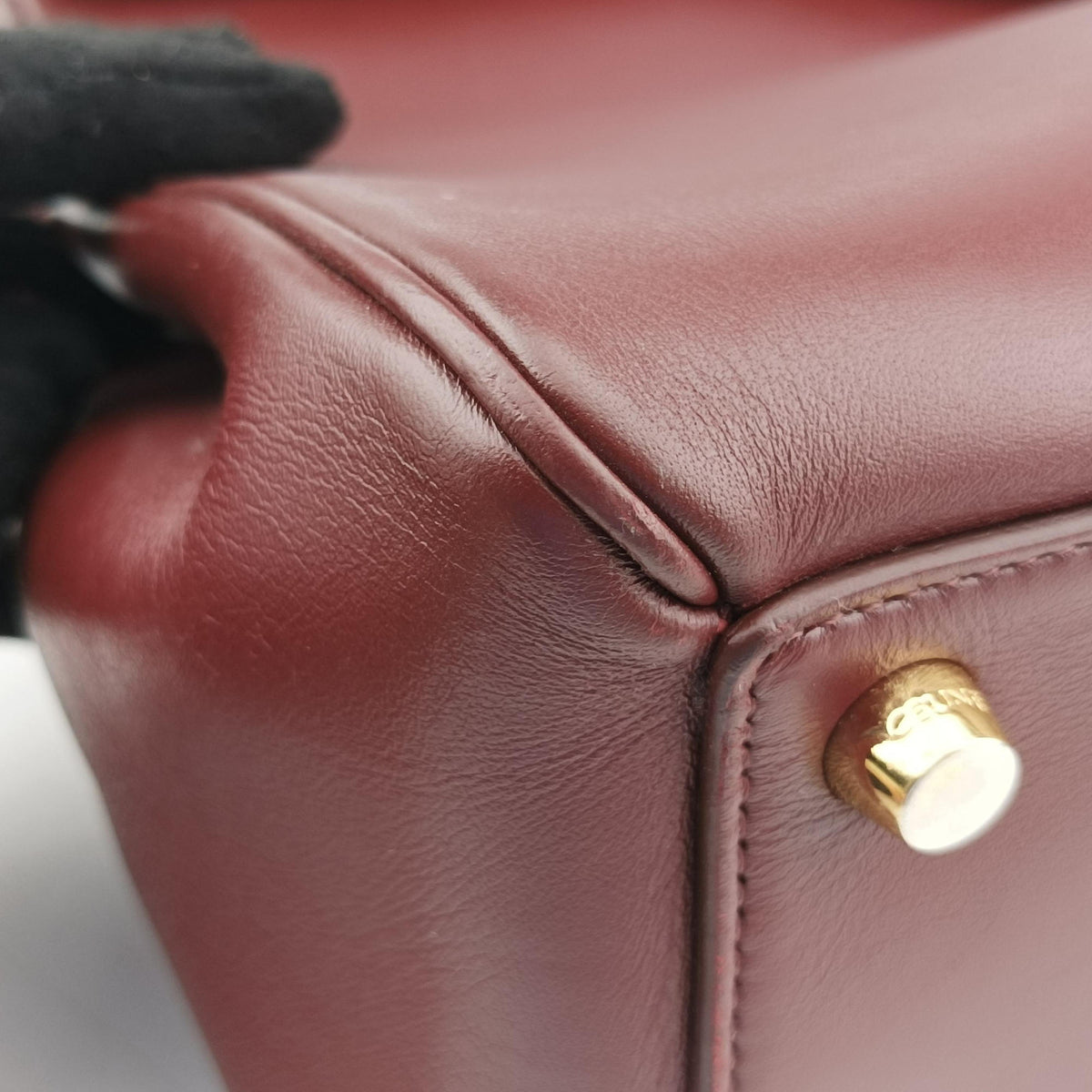 Pre-owned Celine 16 Bag Burgundy Calfskin  shoulderbag | stylenewstar