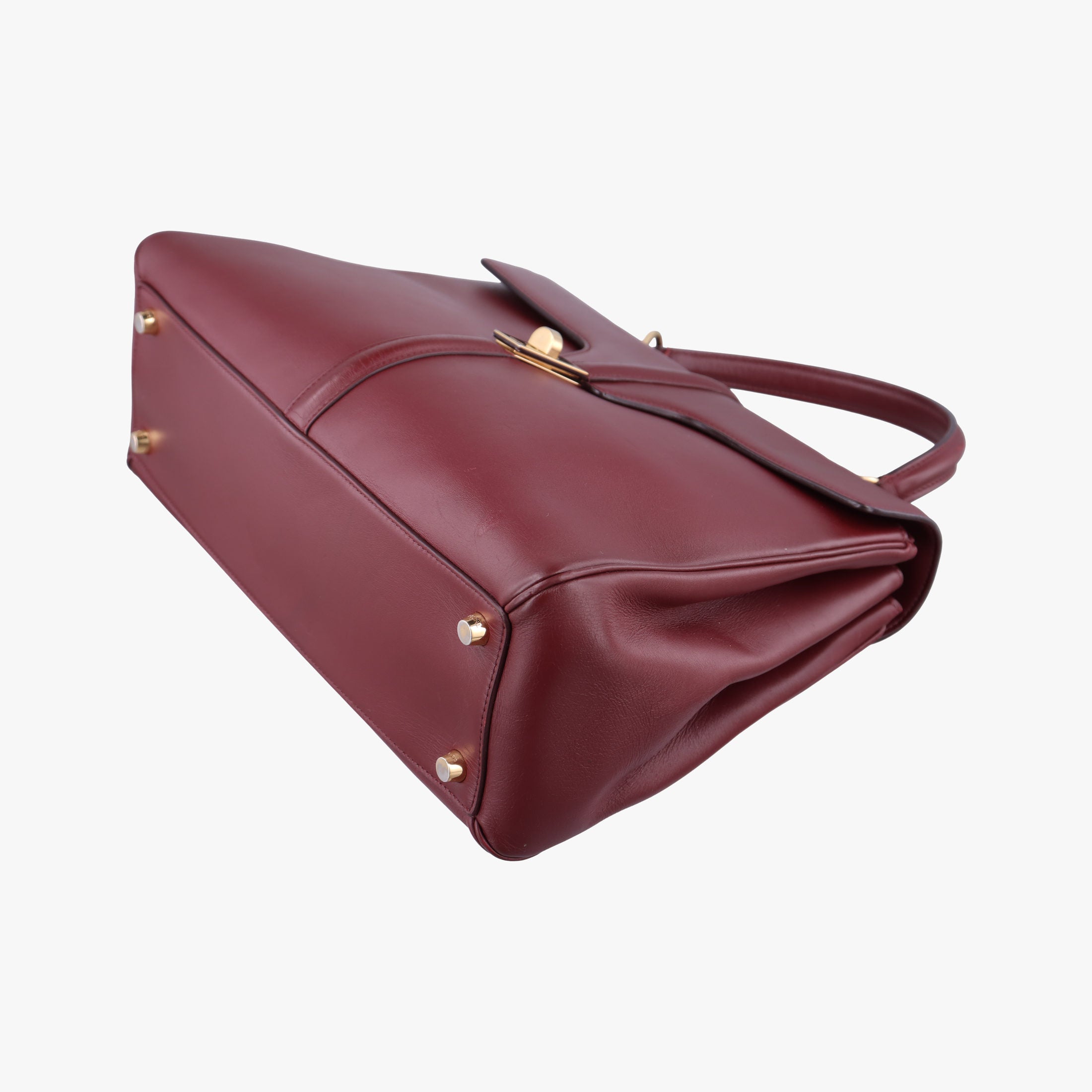 Pre-owned Celine 16 Bag Burgundy Calfskin  shoulderbag | stylenewstar