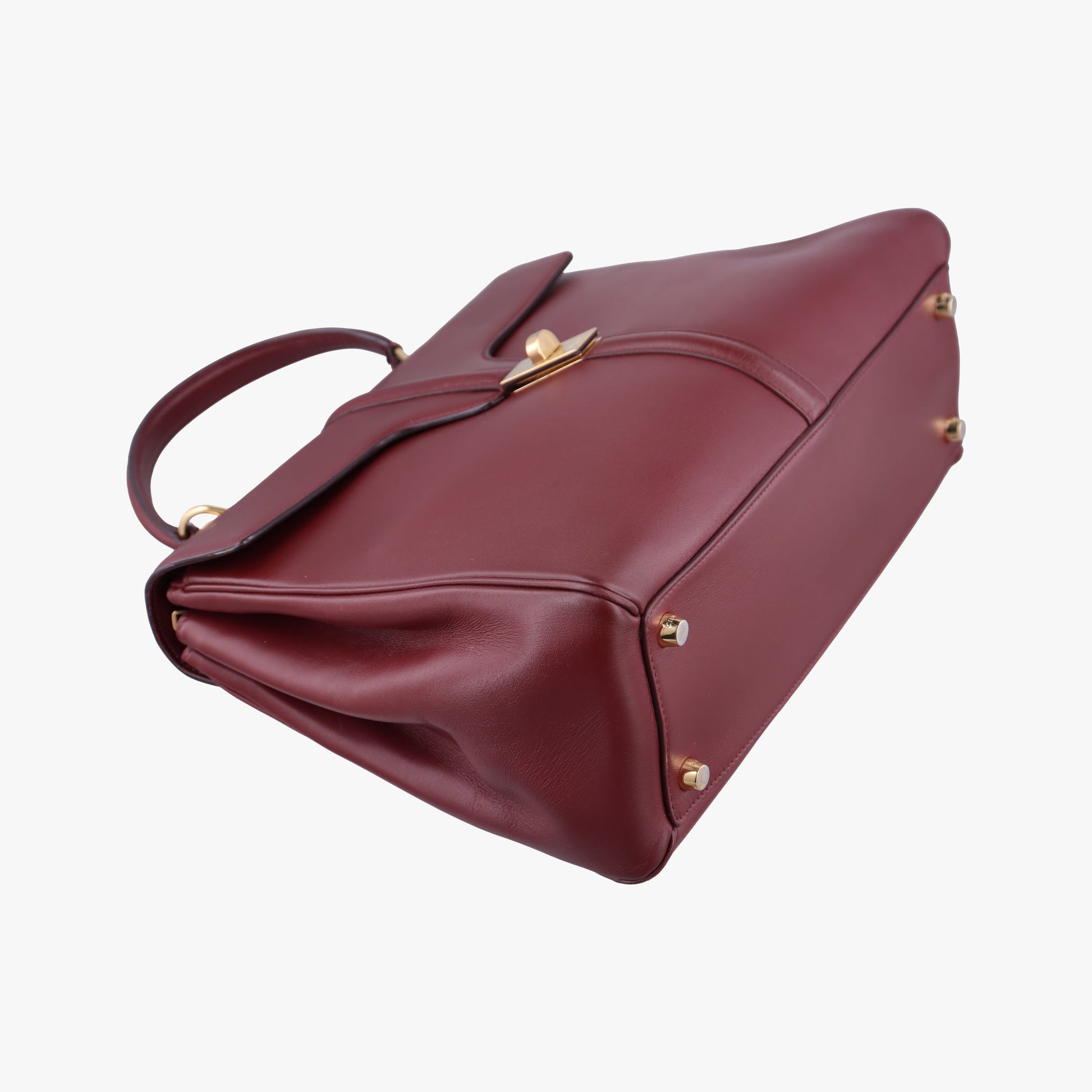 Pre-owned Celine 16 Bag Burgundy Calfskin  shoulderbag | stylenewstar