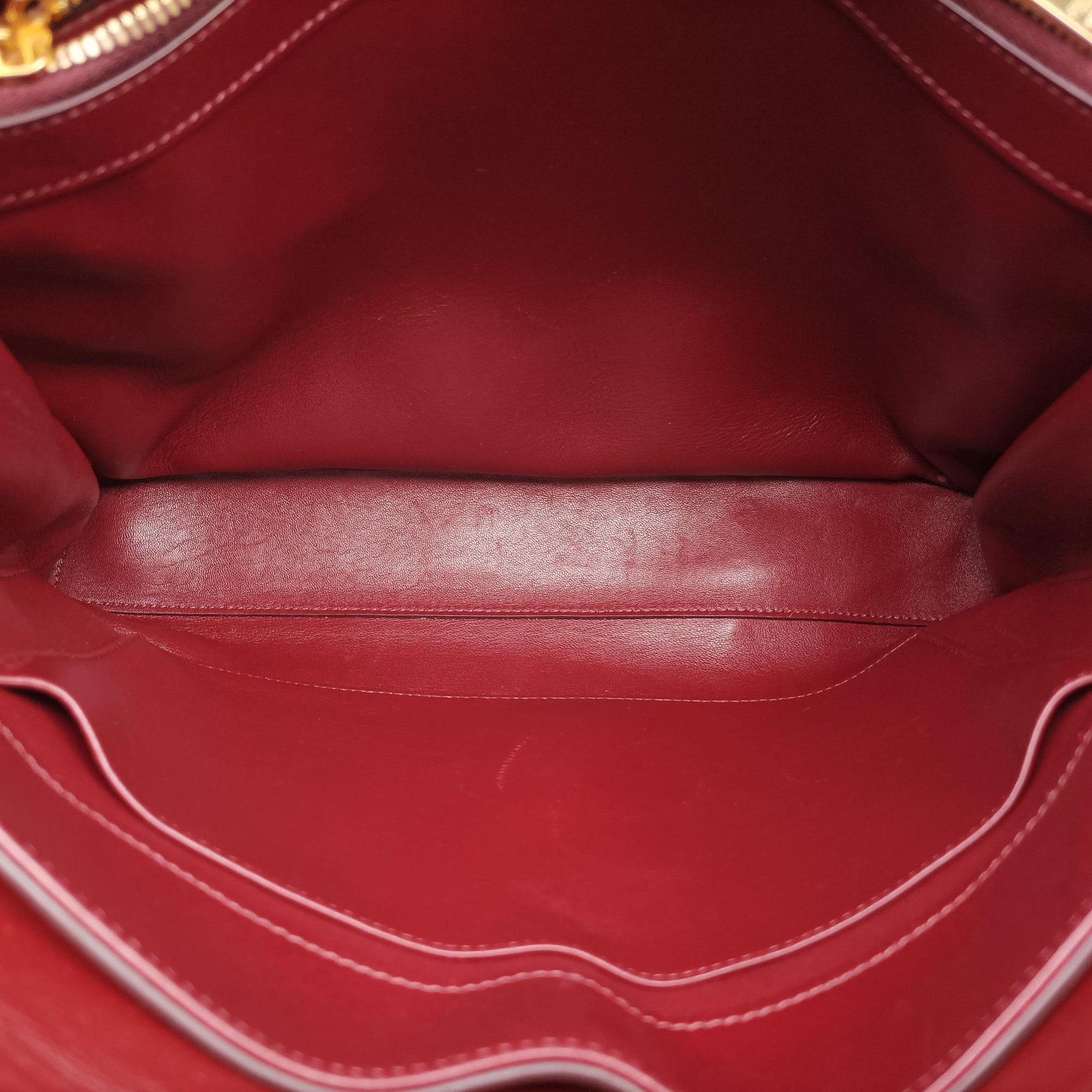 Pre-owned Celine 16 Bag Burgundy Calfskin  shoulderbag | stylenewstar