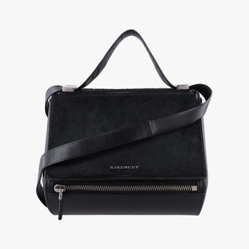 Vintage Givenchy Pandora Box Black Leather × Ponyhair  shoulderbag | stylenewstar