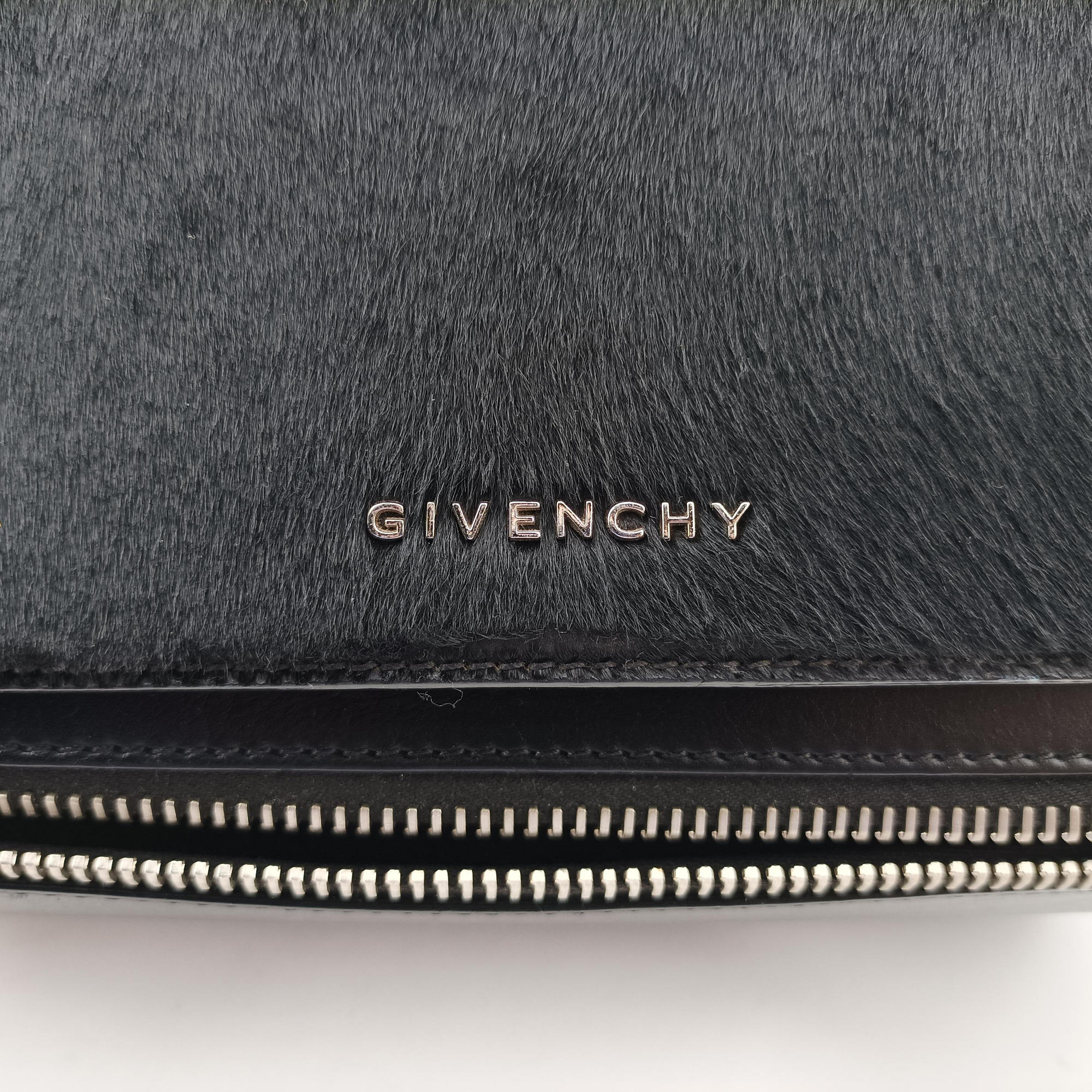Vintage Givenchy Pandora Box Black Leather × Ponyhair  shoulderbag | stylenewstar