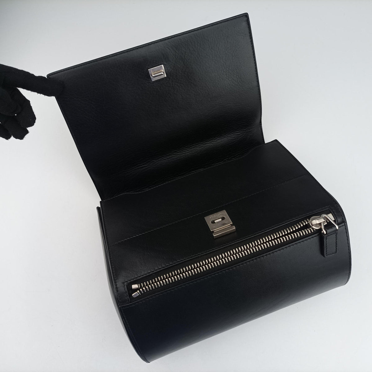 Vintage Givenchy Pandora Box Black Leather × Ponyhair  shoulderbag | stylenewstar