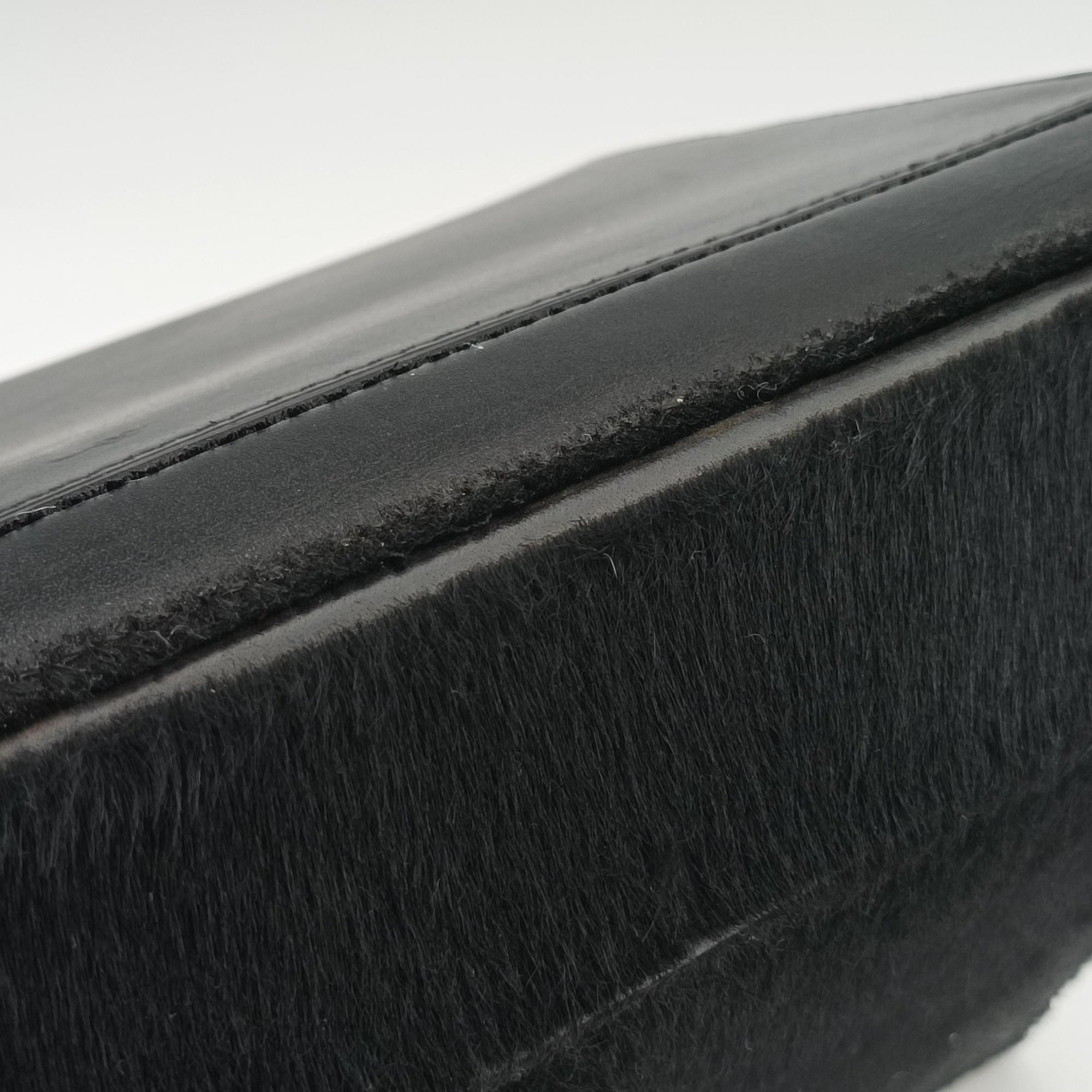 Vintage Givenchy Pandora Box Black Leather × Ponyhair  shoulderbag | stylenewstar