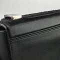 Vintage Givenchy Pandora Box Black Leather × Ponyhair  shoulderbag | stylenewstar