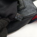 Pre-owned Gucci GG Supreme Navy x Black PVC coated canvas 478325 bum bag/waist bag | stylenewstar