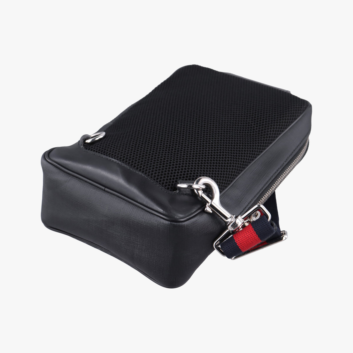Pre-owned Gucci GG Supreme Navy x Black PVC coated canvas 478325 bum bag/waist bag | stylenewstar