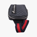 Pre-owned Gucci GG Supreme Navy x Black PVC coated canvas 478325 bum bag/waist bag | stylenewstar
