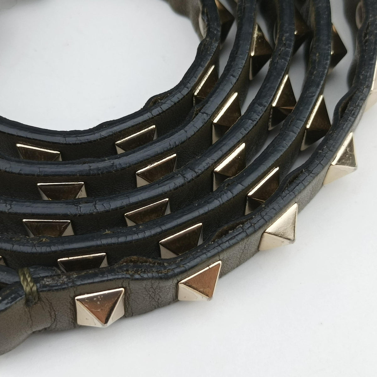 Rockstud Green Leather Lot number unknownロックスタッズ グリーン レザー 製番不明