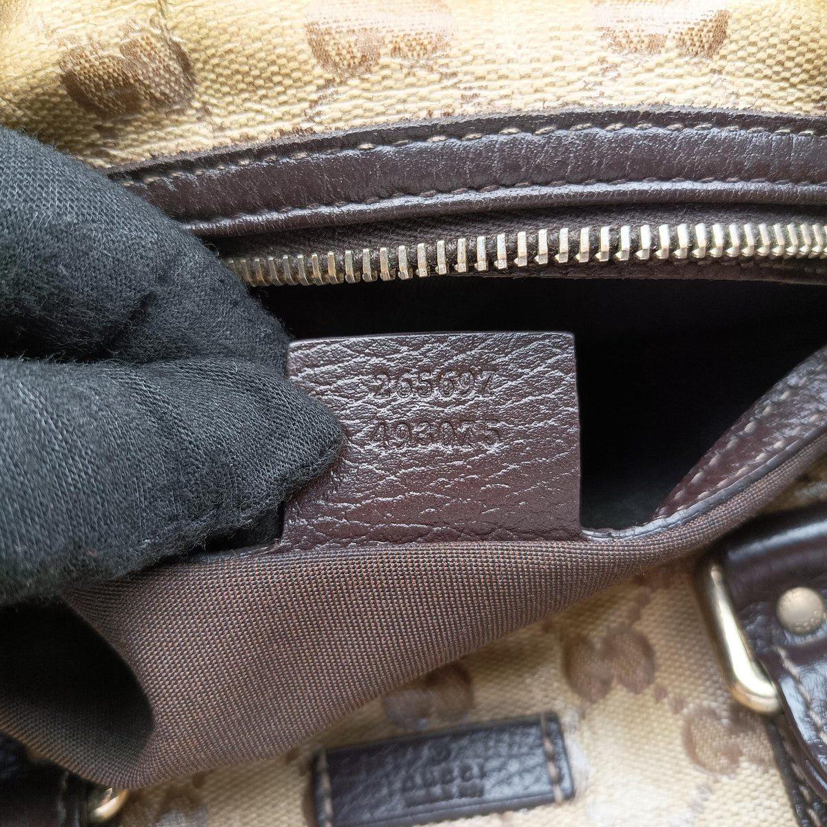 Joy Guccissima Brown PVC coated canvas 265697 F017281348ジョイ グッチッシマ ブラウン PVCコーティングキャンバス 265697 F017281348
