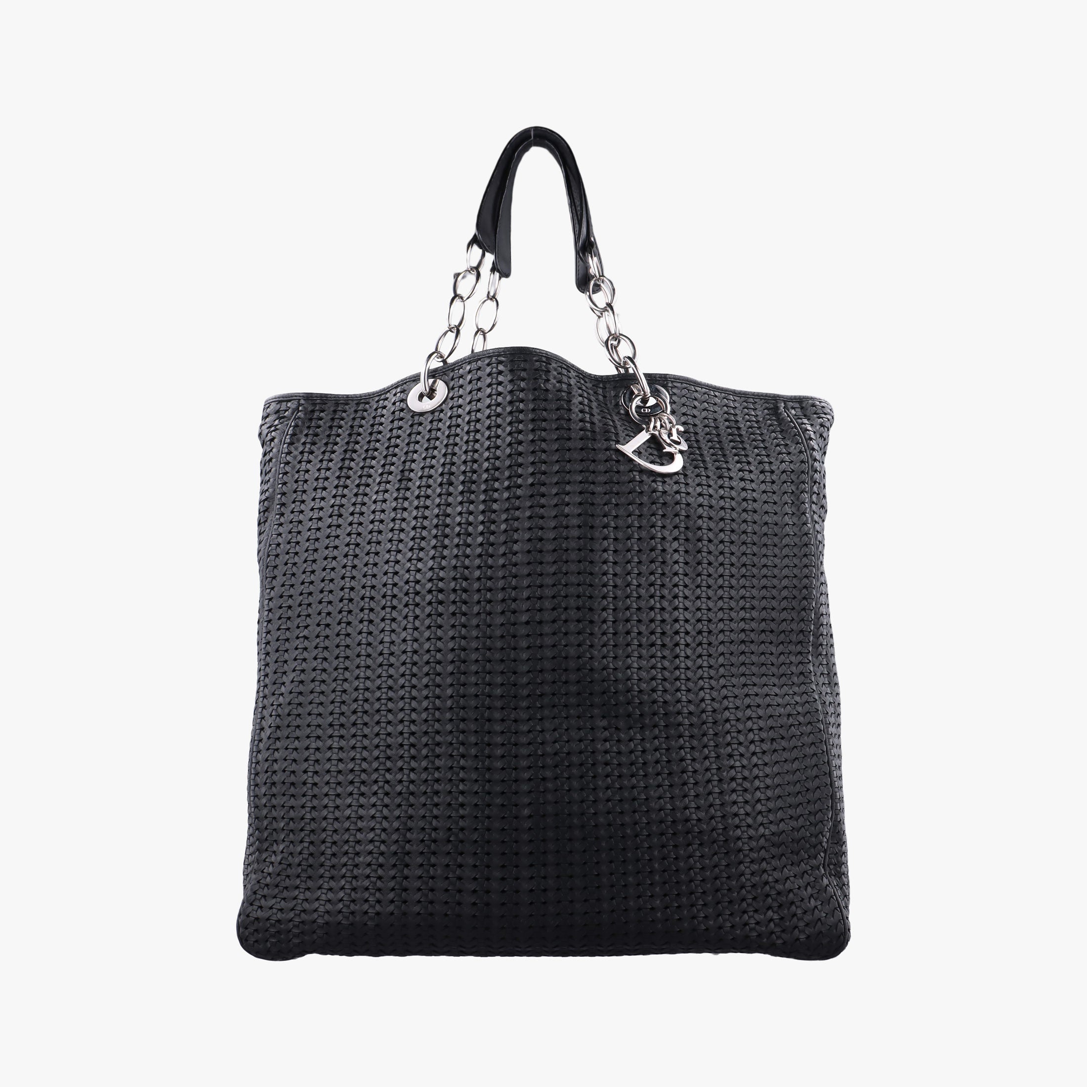 Soft Lady Dior Intrecciato Tote Black lambskin 225-BM-0038ソフト レディディオール イントレチャート トート ブラック ラムスキン 225-BM-0038